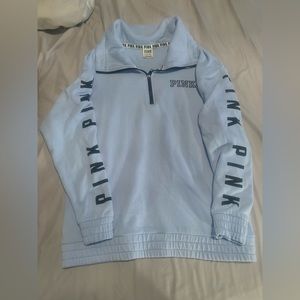 Pink Victoria's Secret S Blue 1/2 Zipper Pullover
